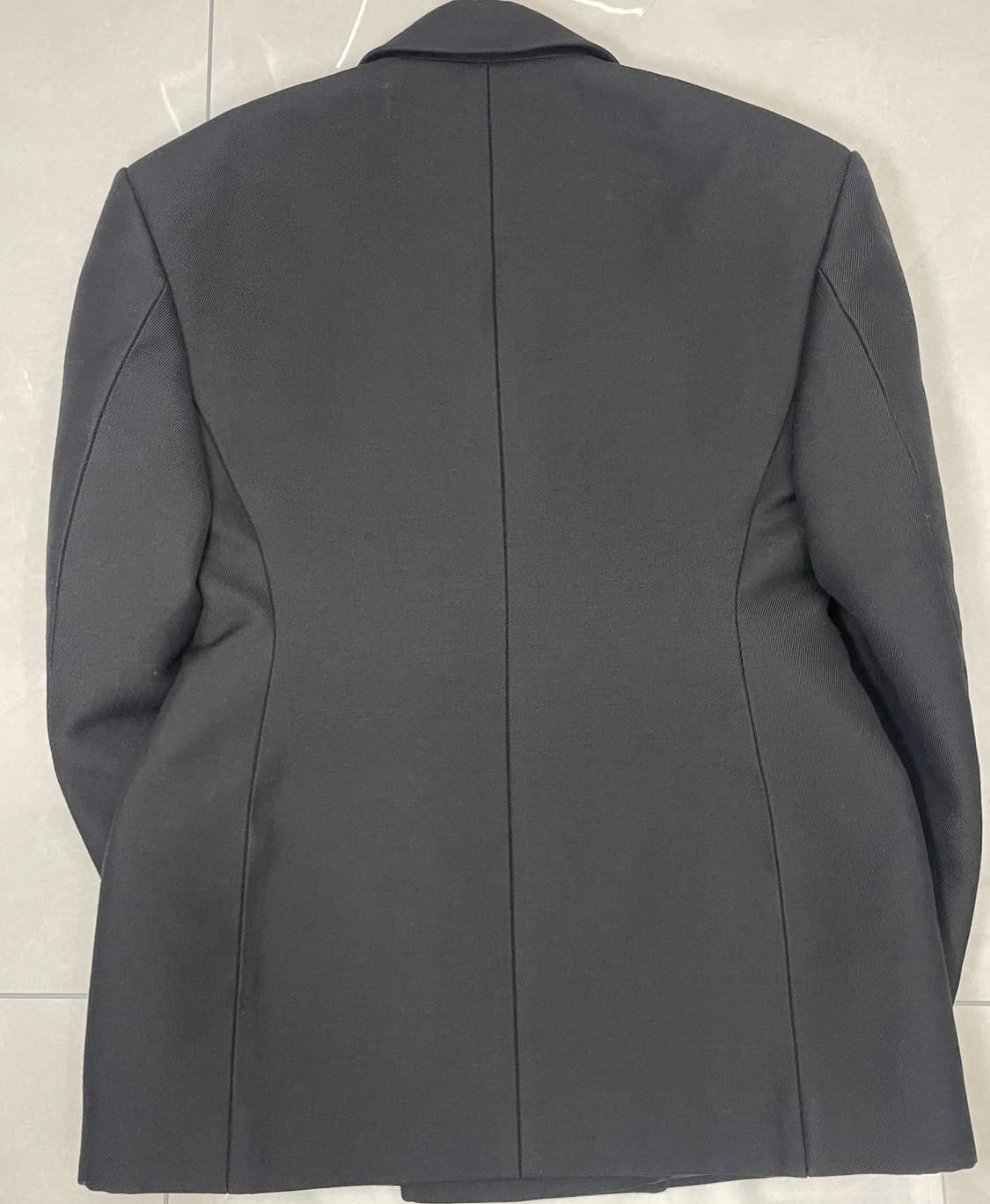 렉토 70s 아워글래스 실루엣 버진 울 테일러 자켓 블랙 상품이미지3