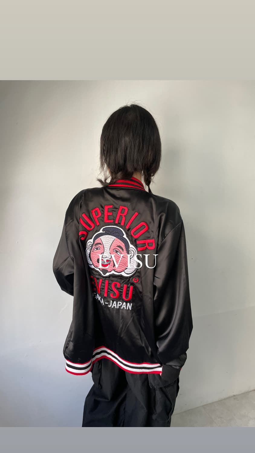 에비수 자수 새틴 스카잔 상품이미지1