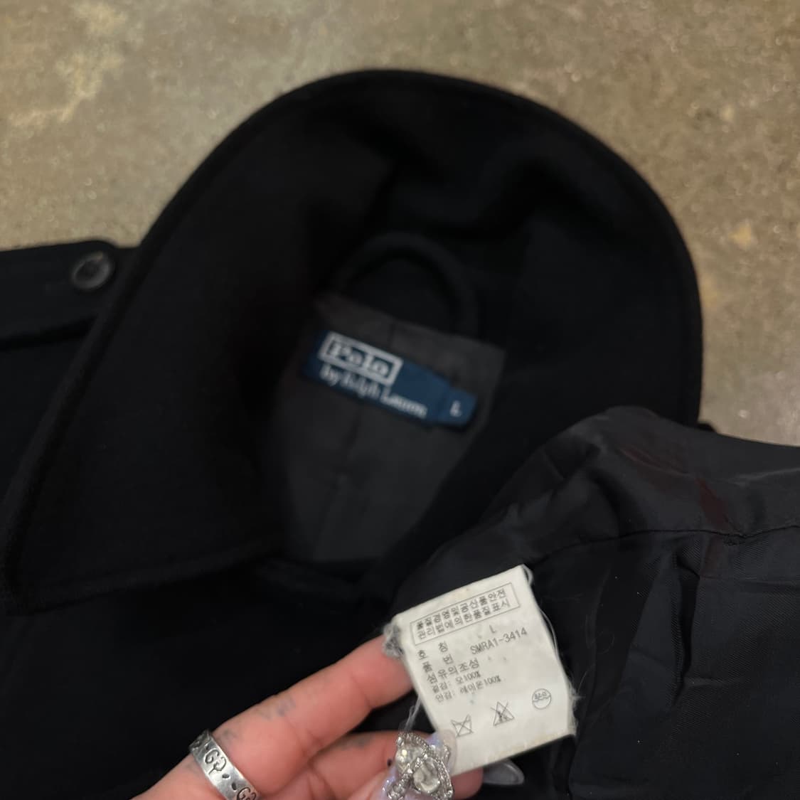 폴로 블랙 더블 피코트  상품이미지6