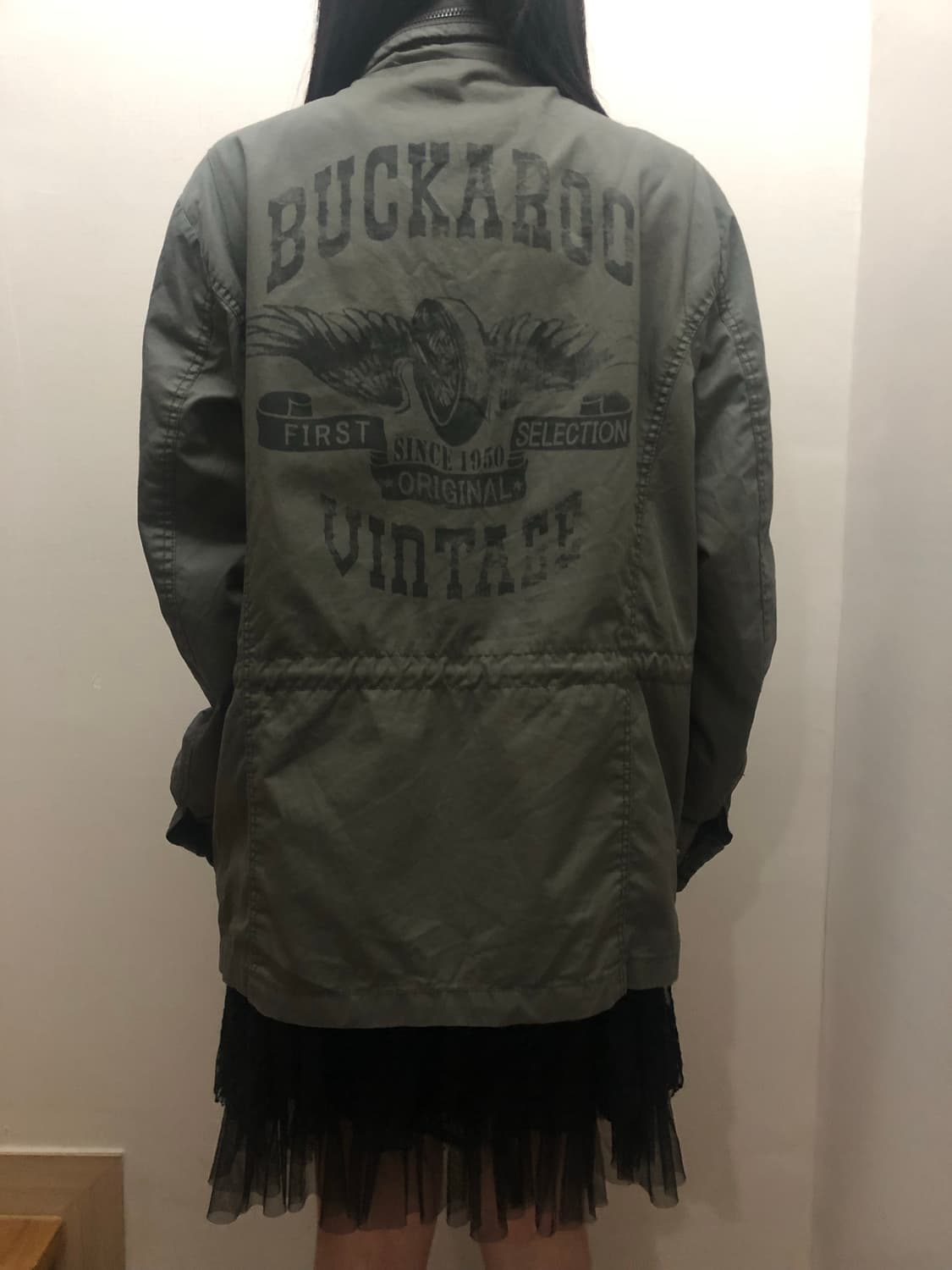 빈티지 버커루 카키 펑크 자켓 상품이미지10