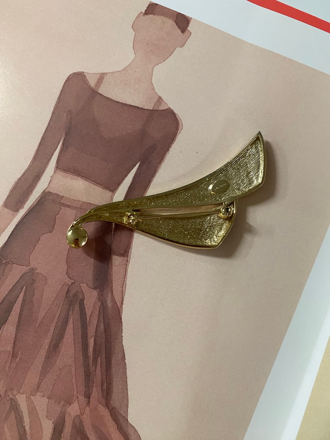 GOLD 21 블랙 에나멜 브로치 (Japan Vintage) 상품이미지4