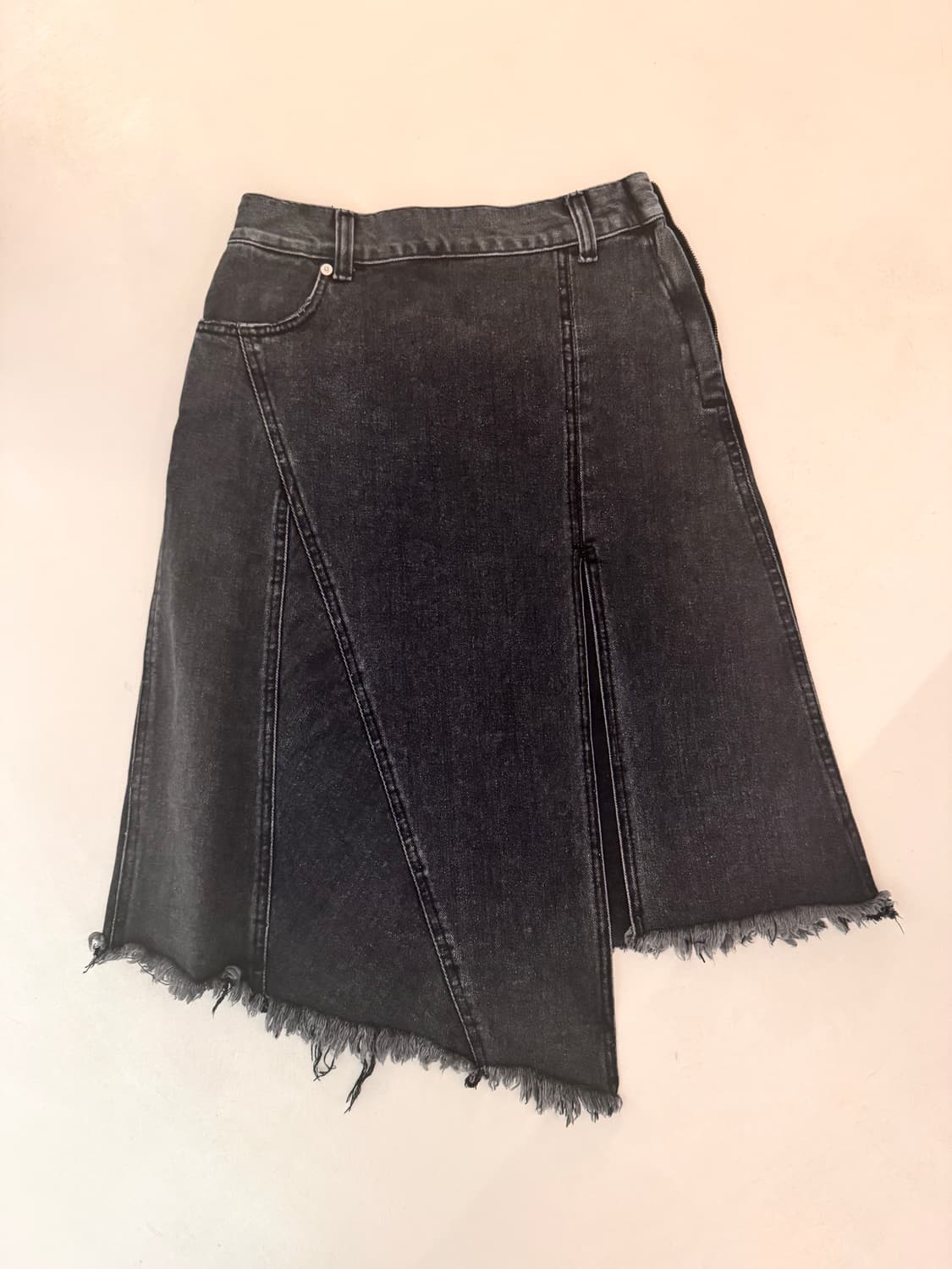 CURRENT 흑청 치마 사이즈 1 상품이미지1