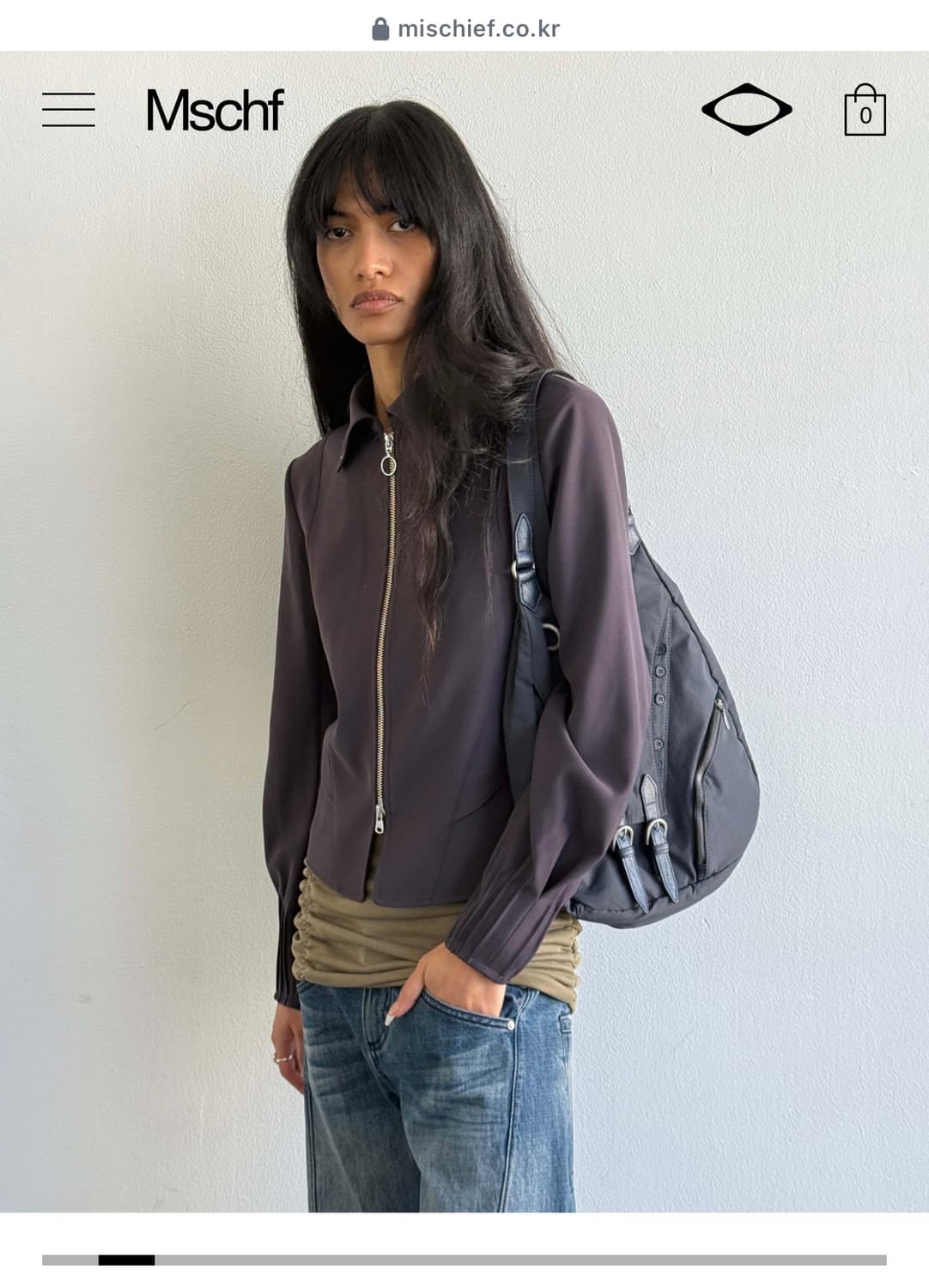 TAILORED UNIFORM JACKET_PURPLE CHARCOAL 상품이미지3