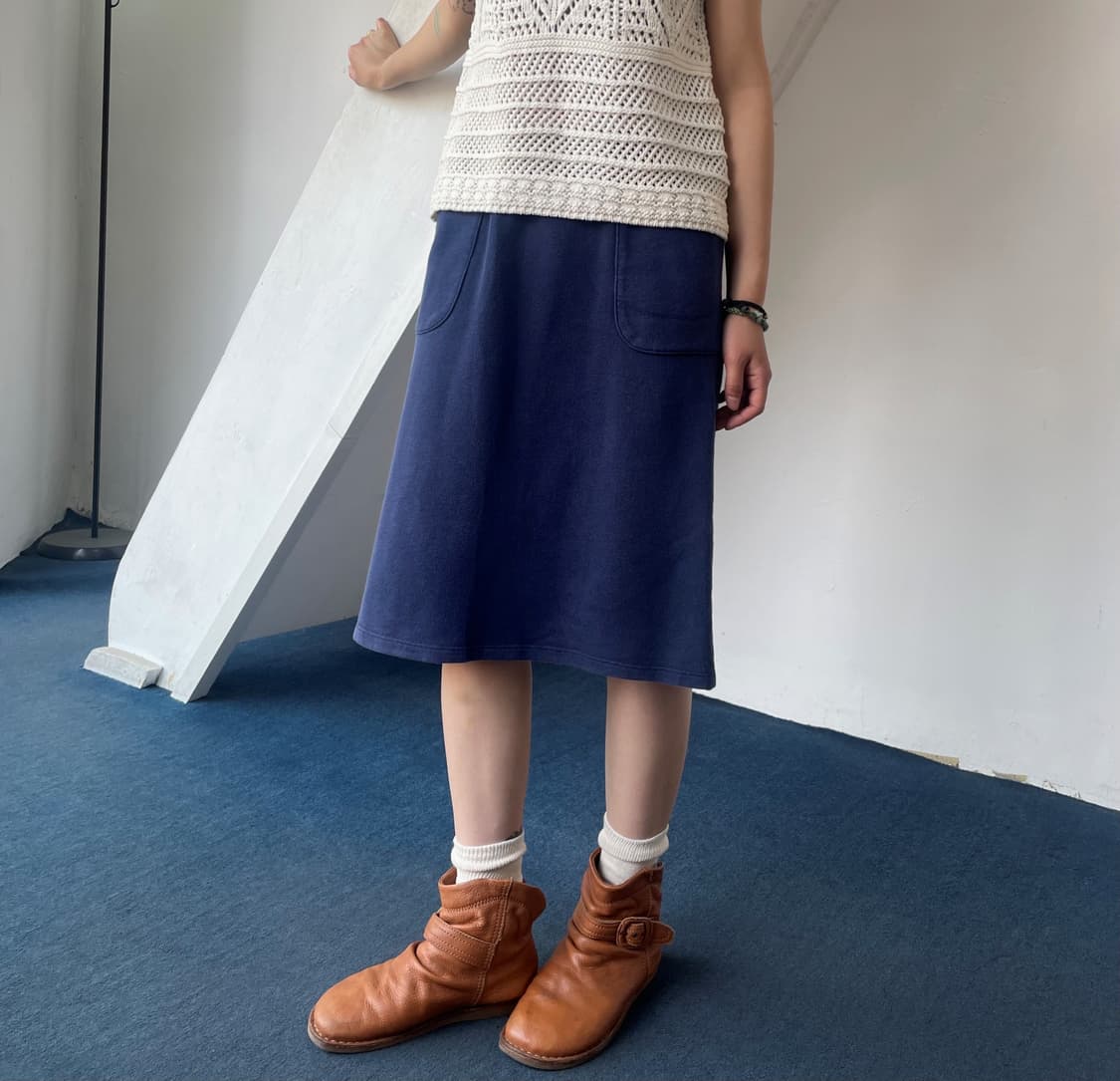 Sweat cotton mid skirt 상품이미지3