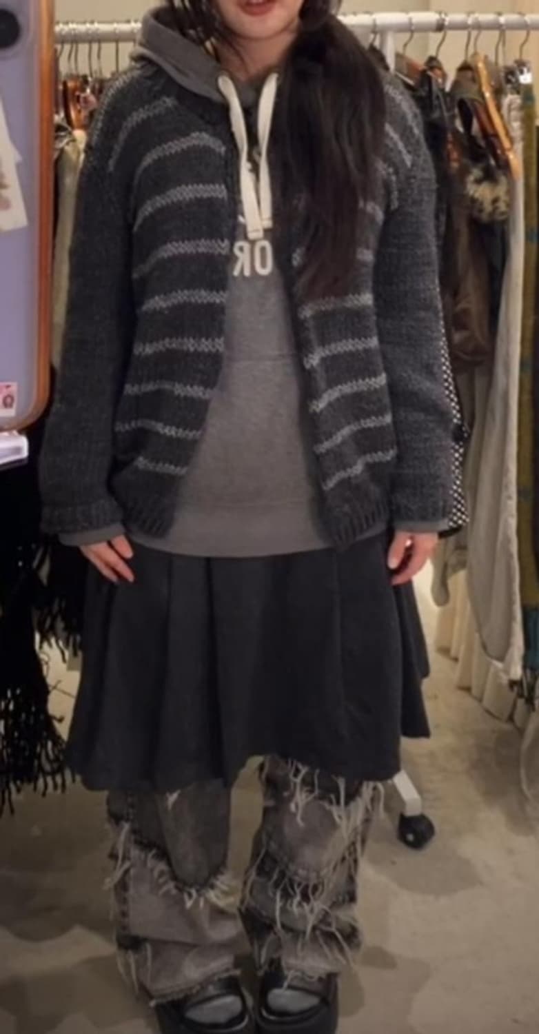 홀리스터 후드 단가라 니트 상의셋 상품이미지4