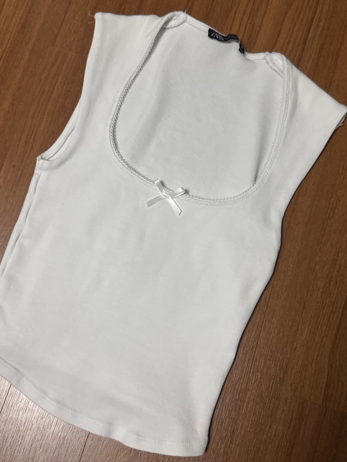 자라 리본 레이스 트리밍 탑 나시 s 스몰 상품이미지5