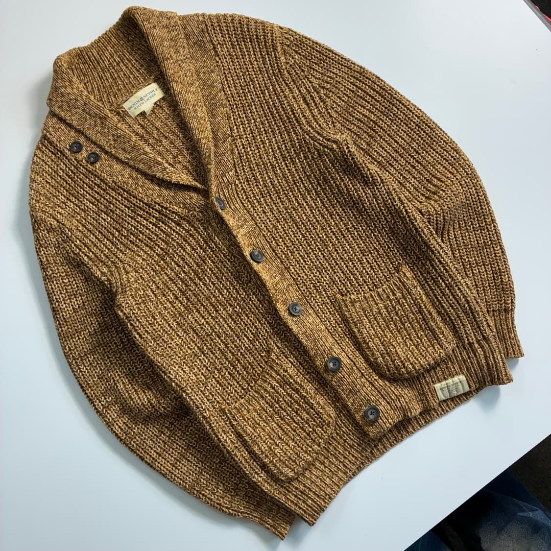 Polo  데님앤서플라이 헤비코튼 카멜 베이지 스웨터 가디건 상품이미지2