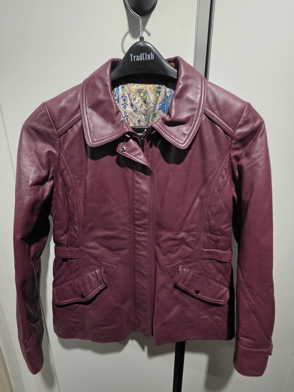 여성 양가죽 자켓 자주색77 상품이미지1