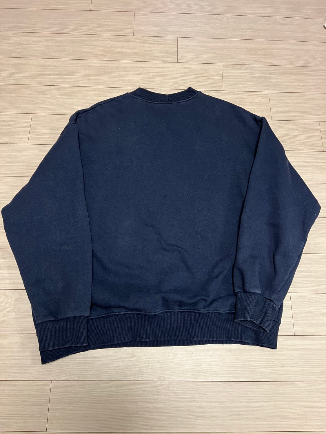 OVERSTAND 오버핏 기모 맨투맨 / 네이비 상품이미지2