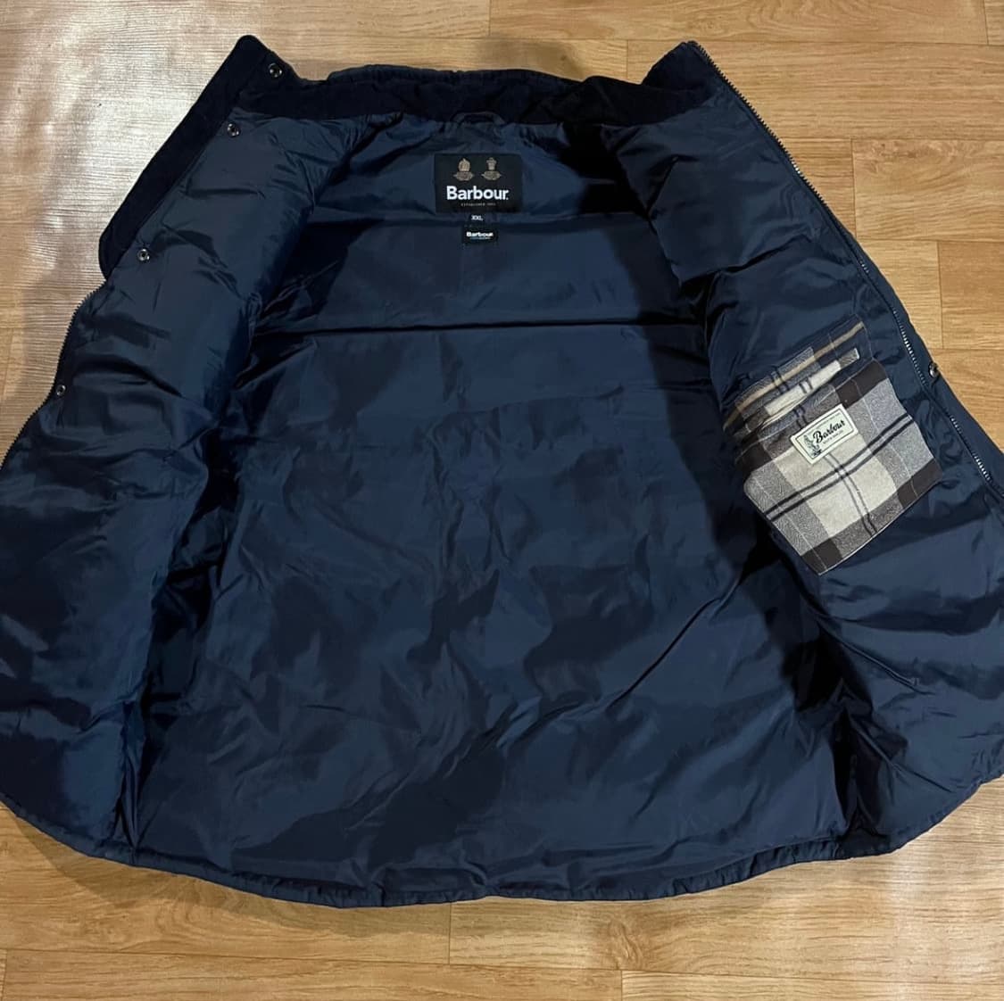 바버 패딩 조끼 2XL 네이비 상품이미지2