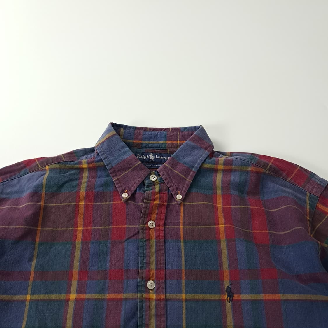 CK254 XL 폴로 90s 싱가포르판 프레피 타탄체크 셔츠 남방 상품이미지2