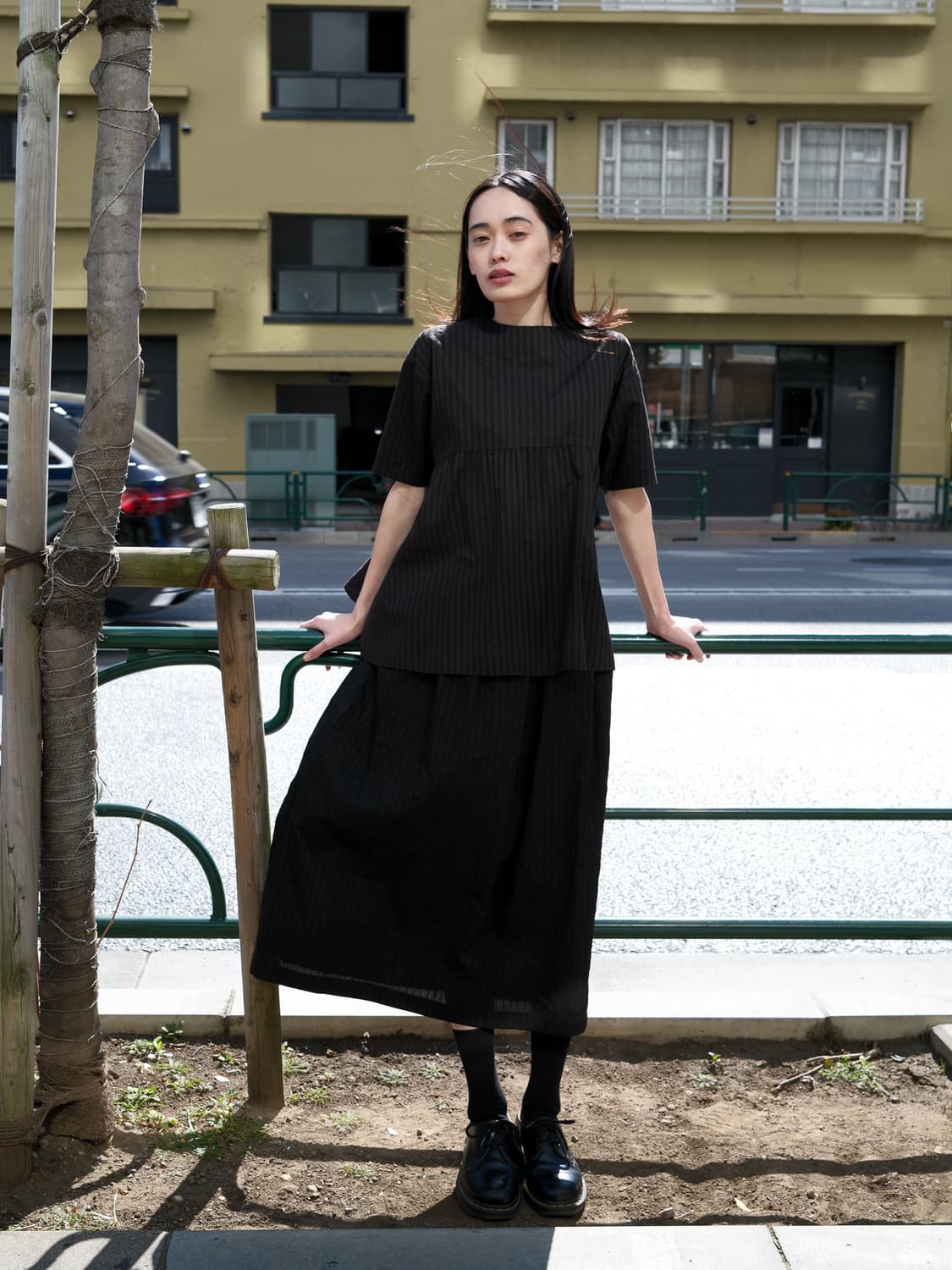 TAEY(태이) Shirring blouse/layered dress 상품이미지1