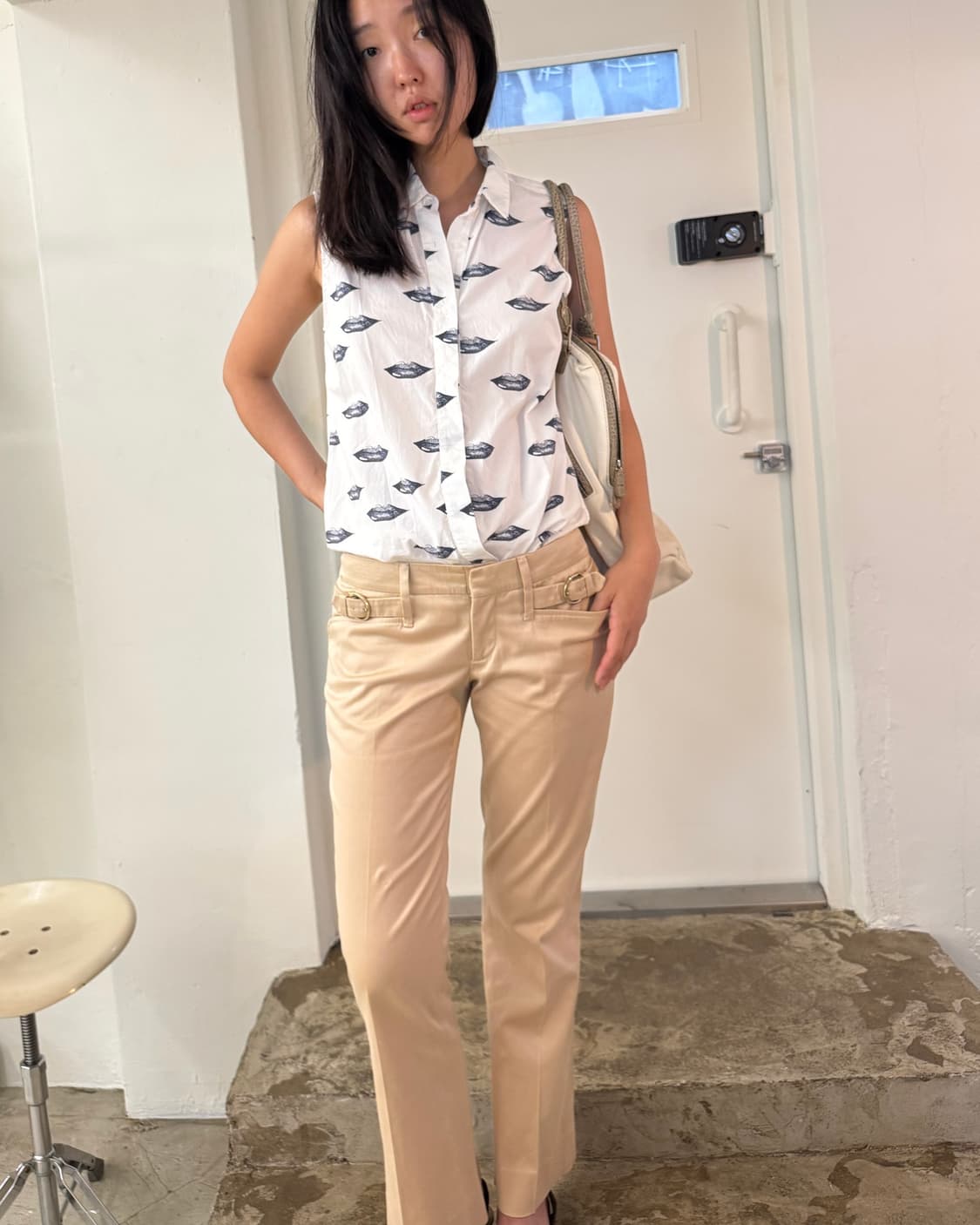 Gucci Buckle Beige Pants/ 38 상품이미지6