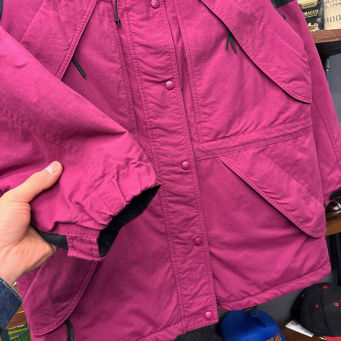 90s 우먼스 엘엘빈 플럼 미드 코튼 마운틴 파카 N166 상품이미지4