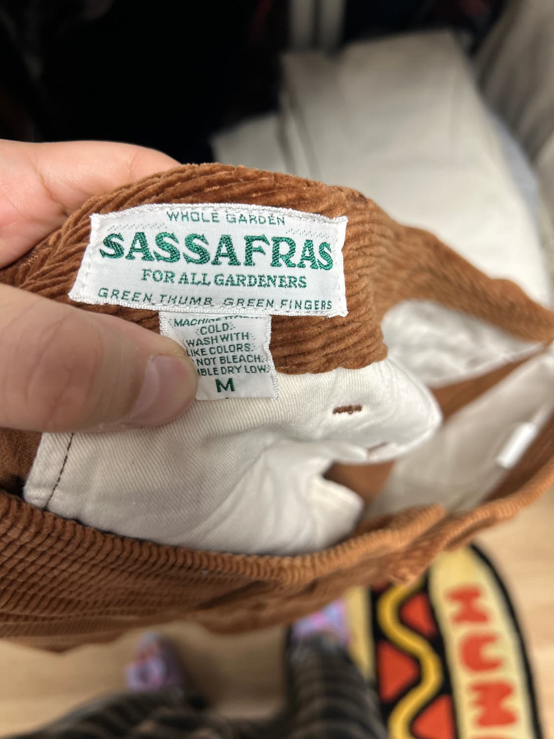 SASSAFRAS 사사프라스 오렌지 브라운 코듀로이 팬츠 M 상품이미지6