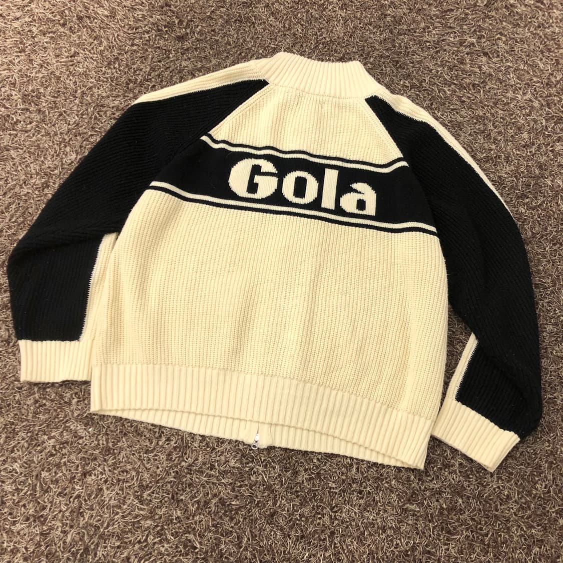 골라 Gola 백로고 니트 집업 자켓 상품이미지1