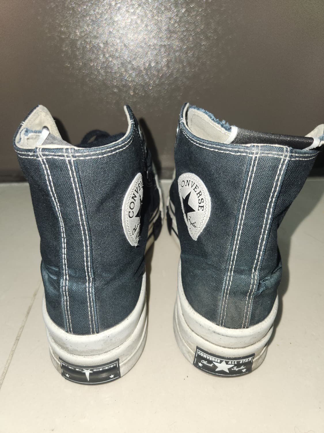 컨버스 X 다크쉐도우 더블 다크스타 척 70 하이 블랙 상품이미지4