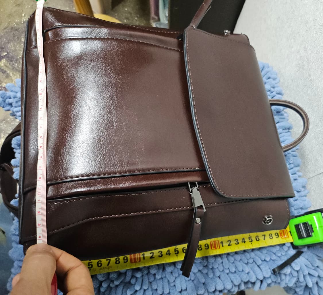 Zizhel  지젤 브라운 소가죽 백팩 상품이미지9