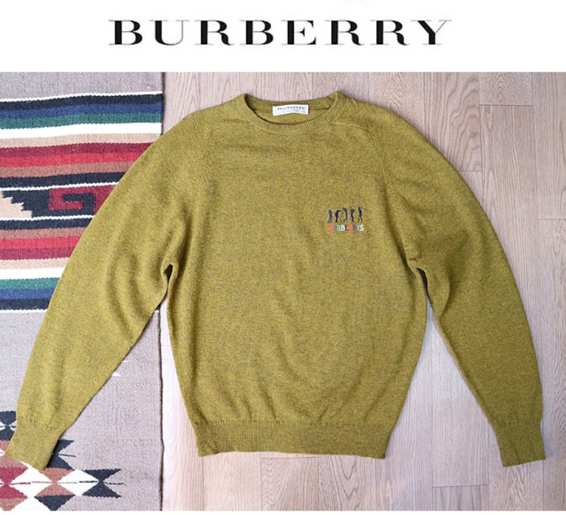  80-90S BURBERRY 버버리 울100% 빈티지클래식 니트 상품이미지1