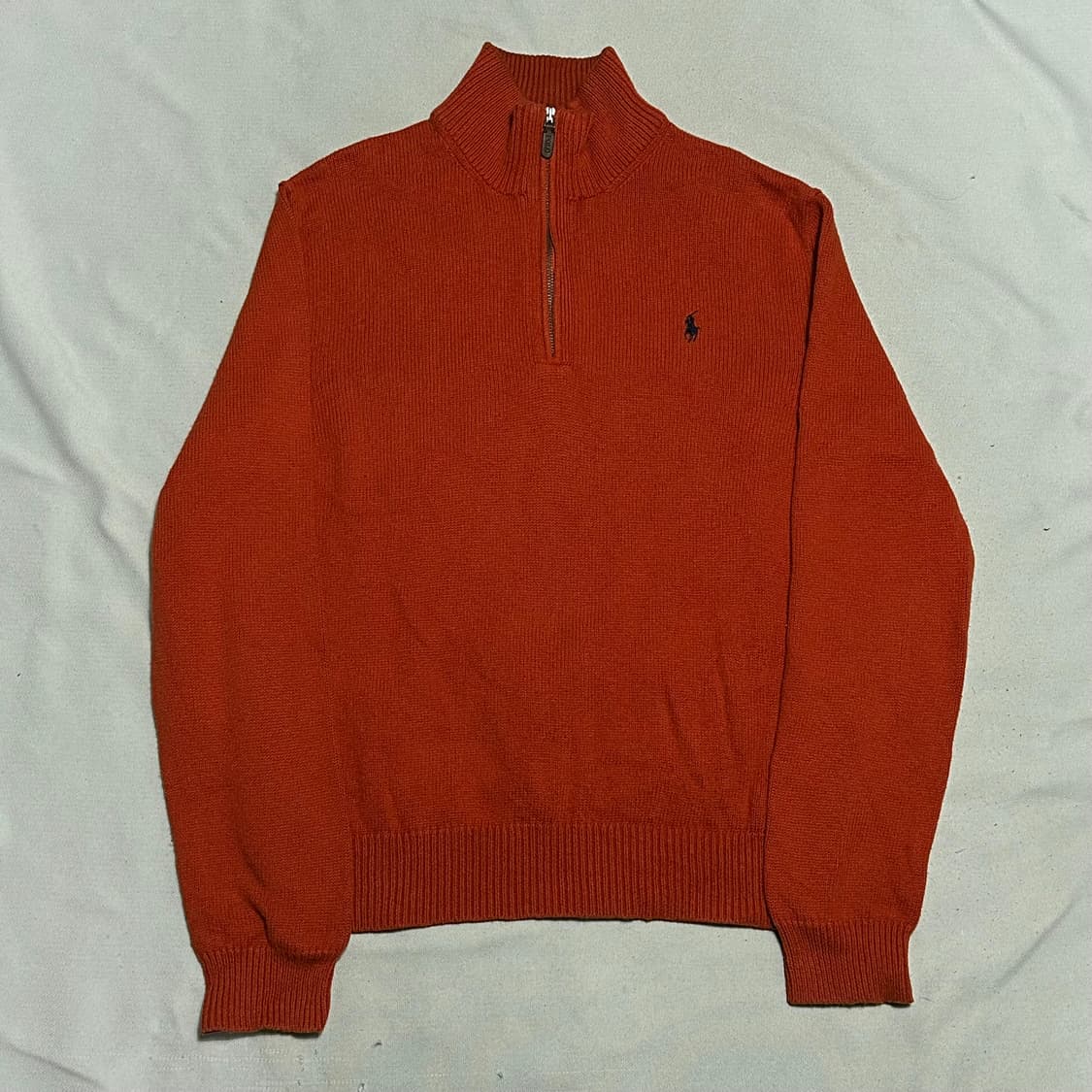 M 폴로랄프로렌 오렌지 반집업 코튼 니트 상품이미지2