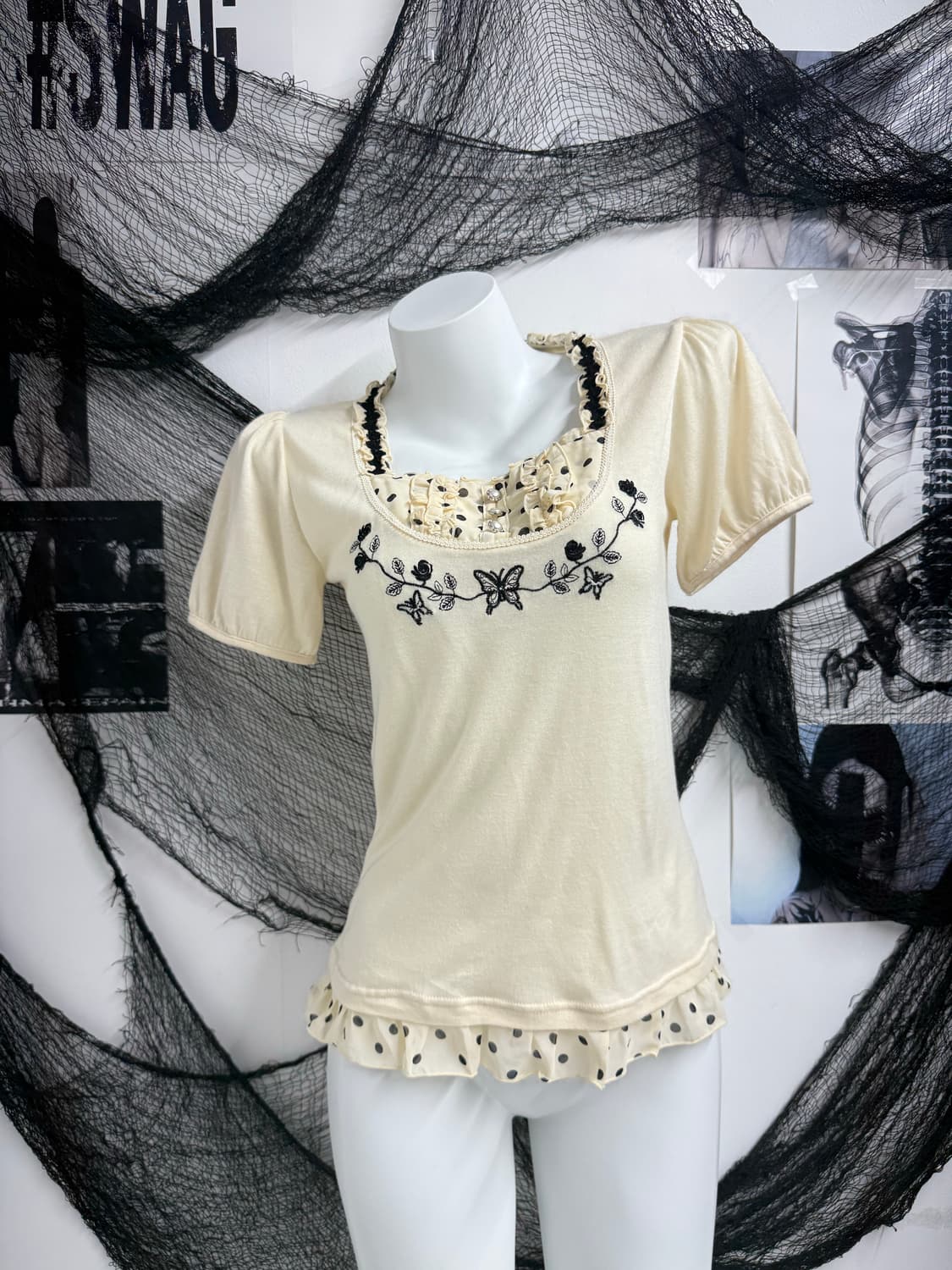 Axes femme lace detail halfsleeve 상품이미지1