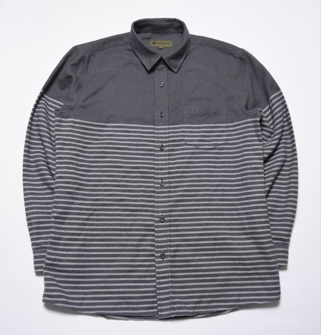 코오롱스포츠 남성 셔츠 105 그레이 스트라이프 캐주얼 상태좋음 상품이미지1