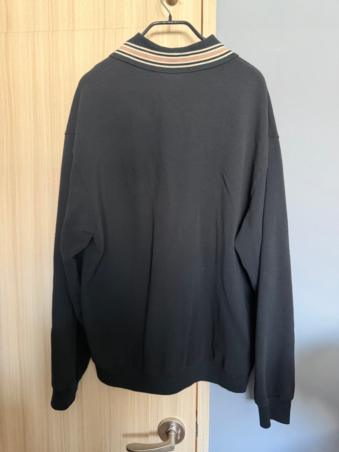 [4] 캐피탈 랭글 카라 레트로 폴로 블랙 상품이미지4