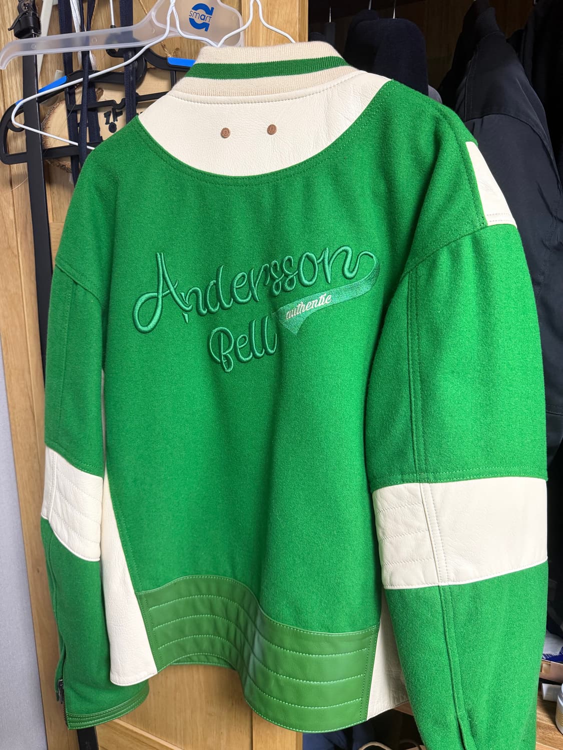 [M]앤더슨벨 모터사이클 레더 바시티자켓 상품이미지2