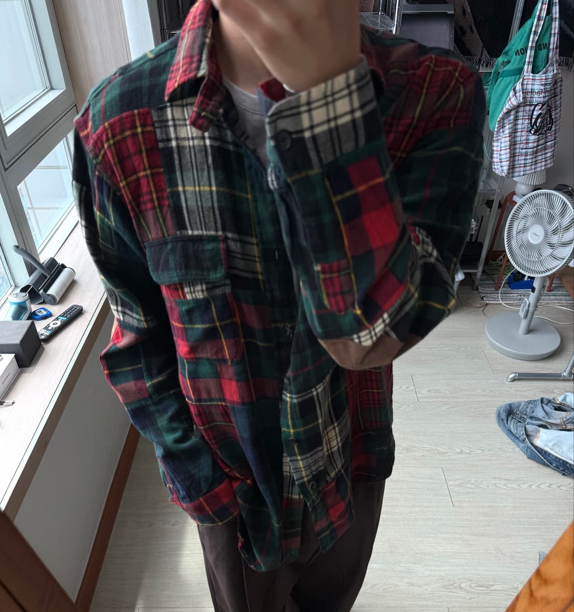 폴로 랄프로렌 플란넬 패치워크 셔츠 상품이미지1