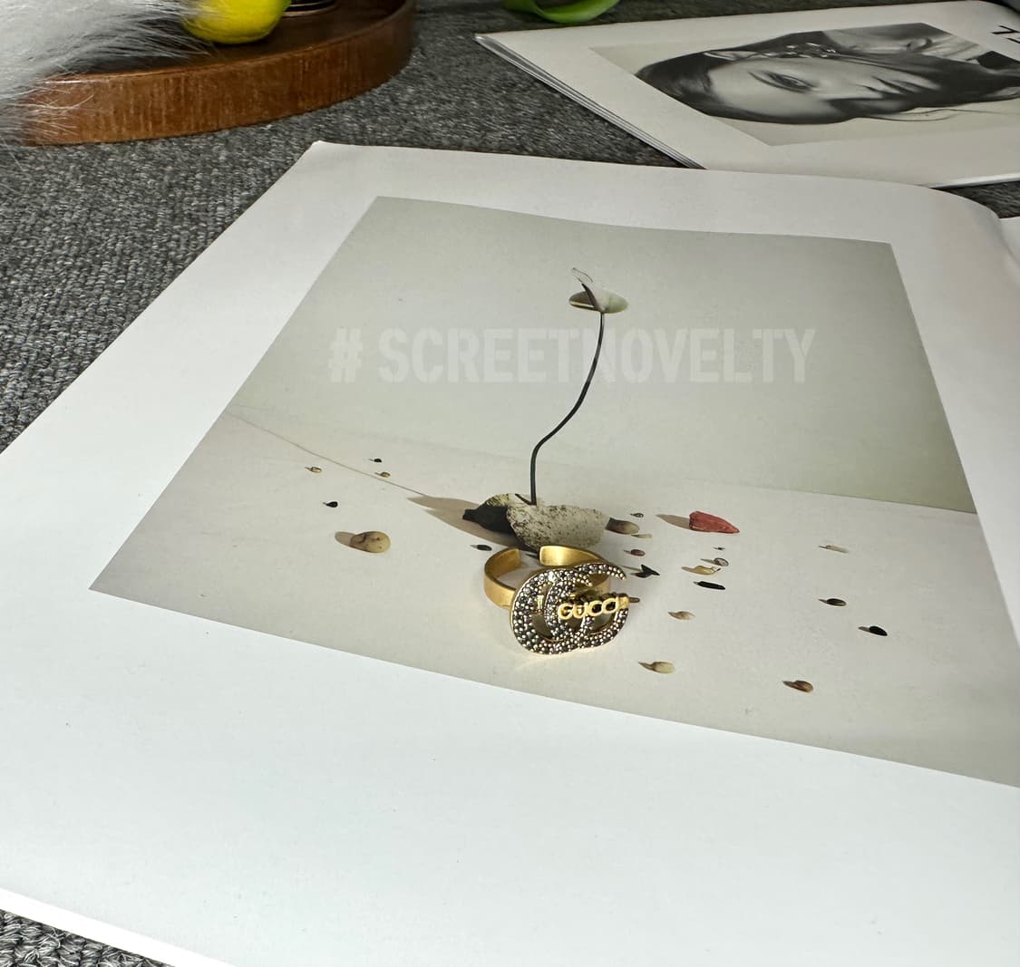 구찌 클래식 GG 이니셜 반지 골드 상품이미지8