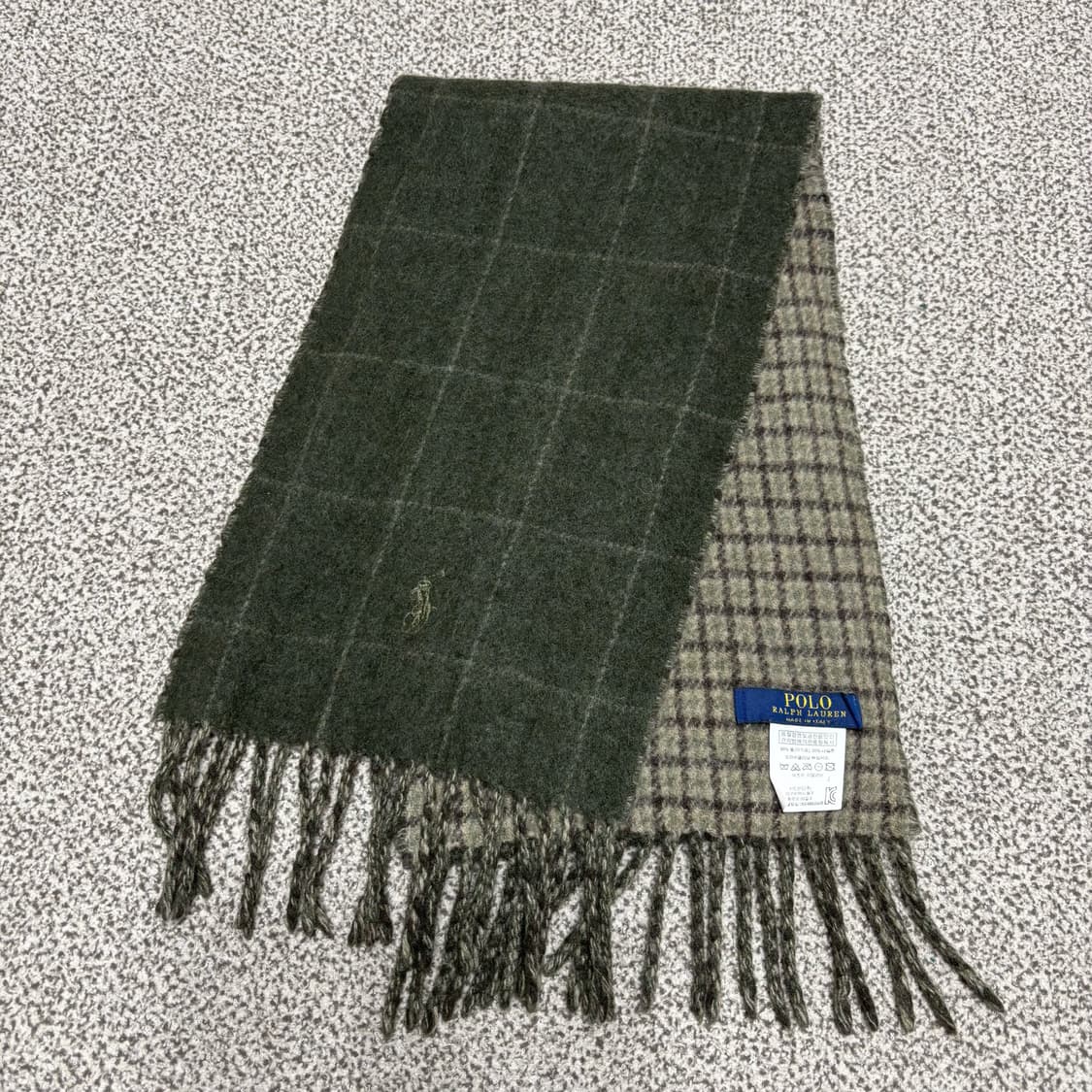 [택포,울80] 폴로 랄프로렌 이태리 투웨이 머플러 목도리 [A+] 상품이미지1