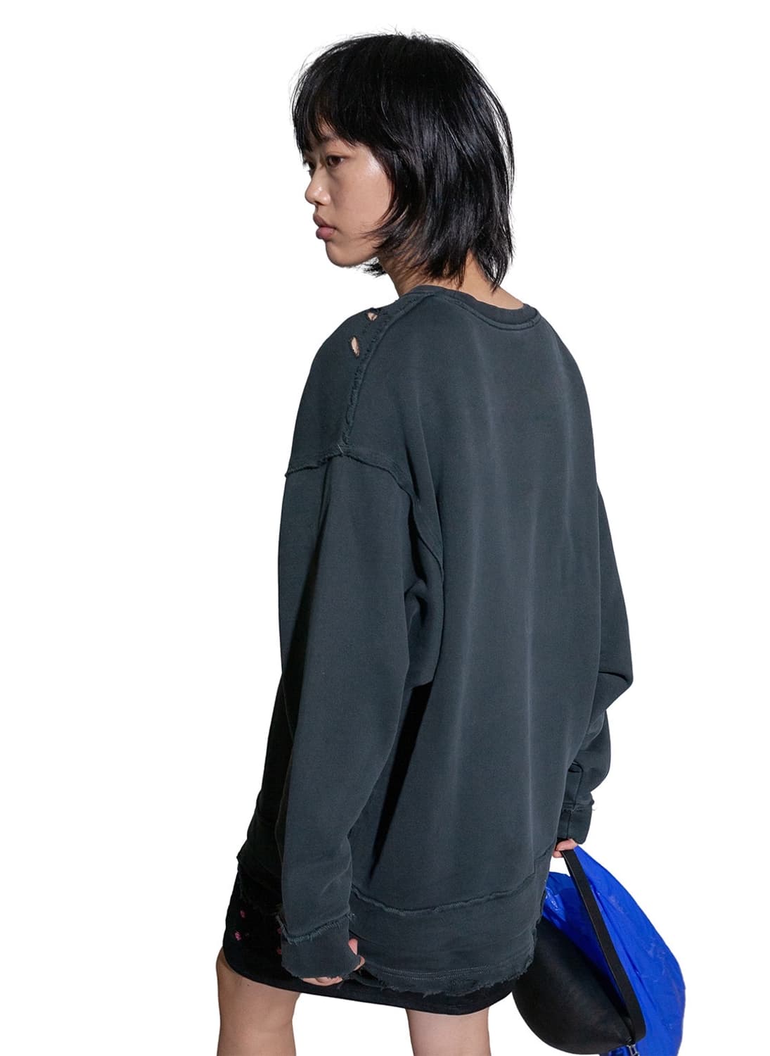 Perverze distress step layered sweatshir 상품이미지3