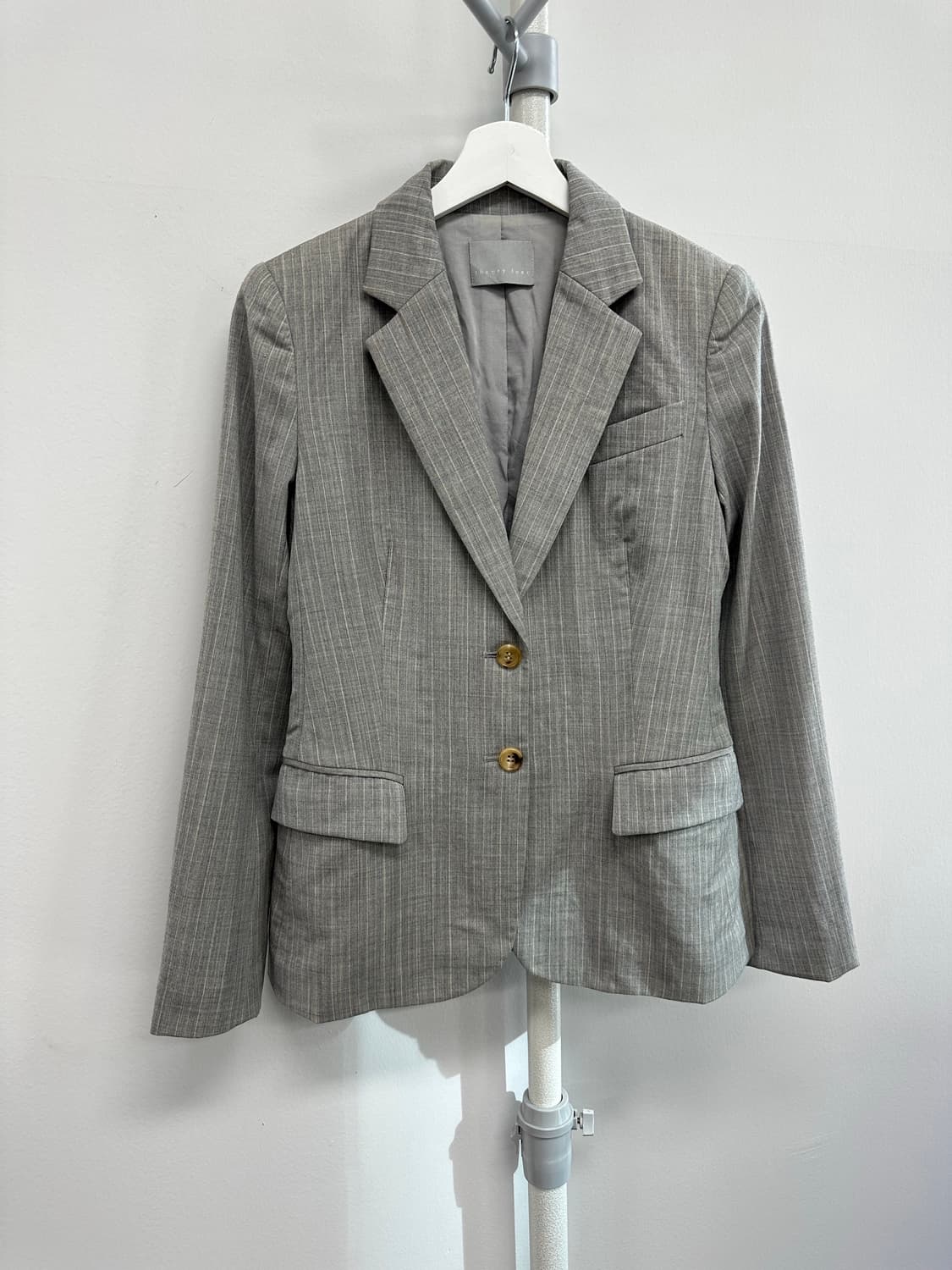 띠어리 스트라이프 울캐시미어 자켓 상품이미지1