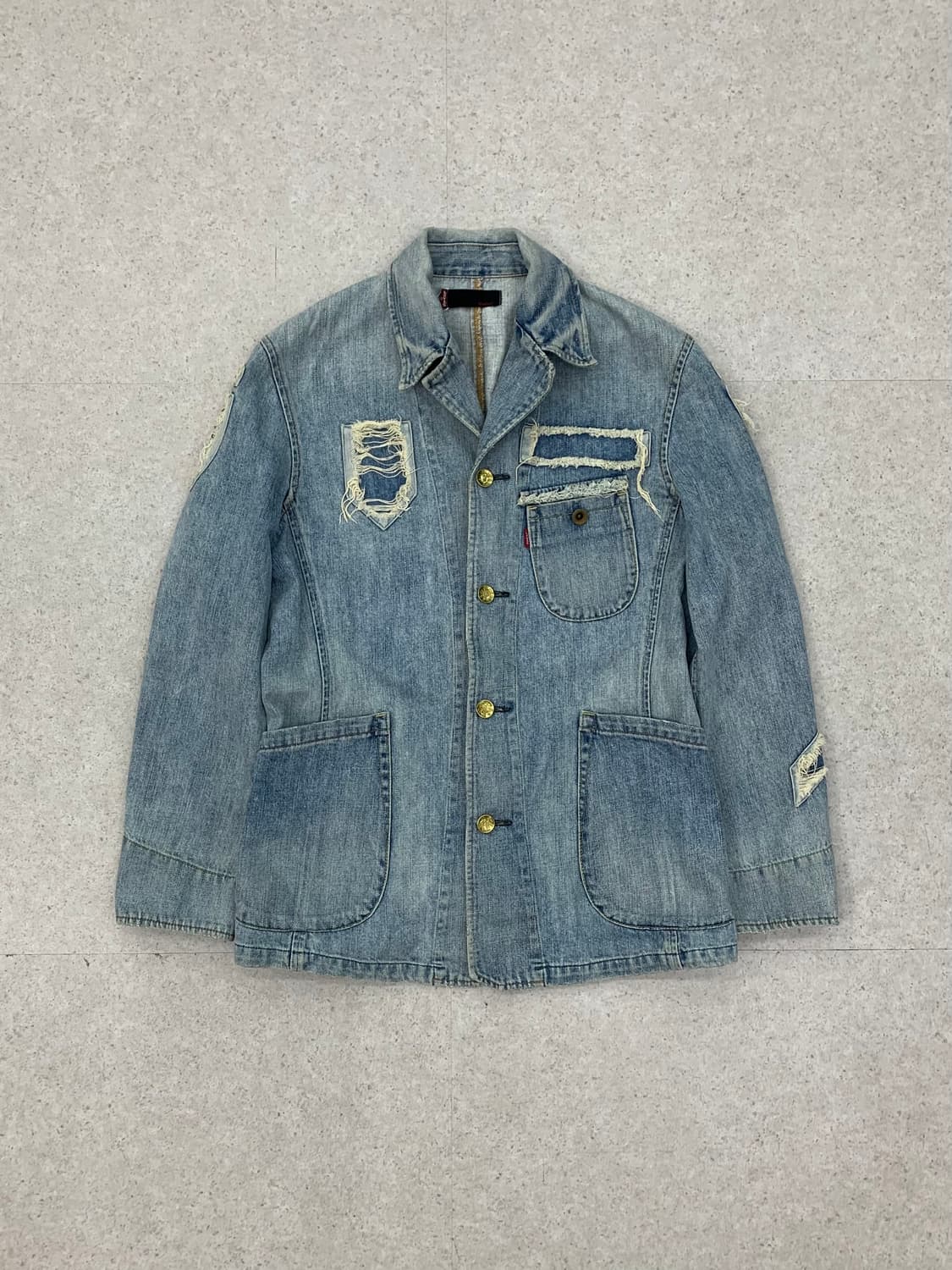 Levis 00s 리바이스 레드룹 디스트로이드 데님자켓 상품이미지1