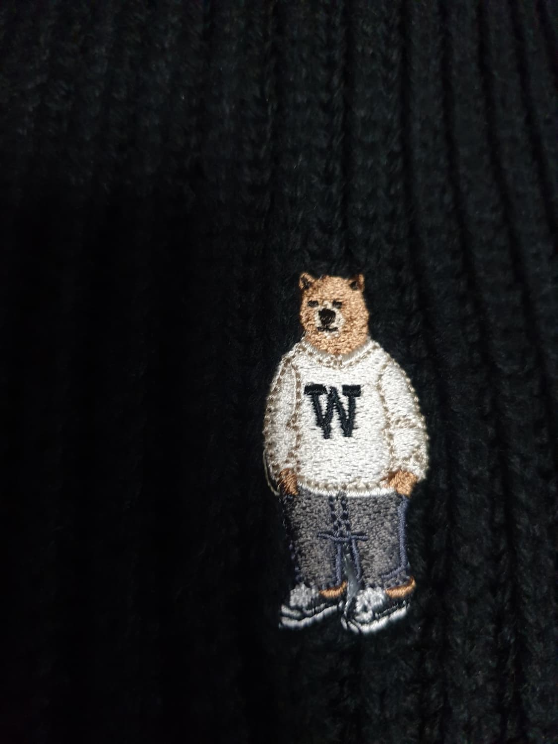 후아유 스티브 미니케이블 투웨이 양모혼방 니트집업 블랙 (XL) 상품이미지3