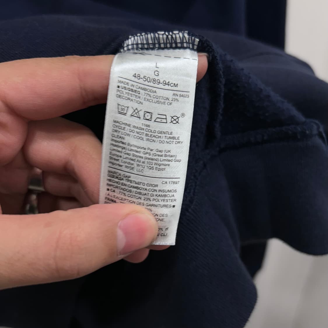 GAP 재팬 빅로고 오버핏 코튼 후드티 상품이미지4