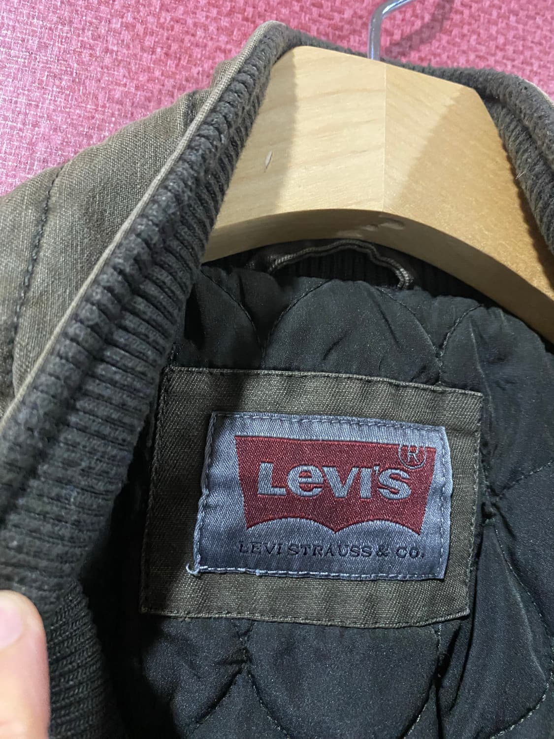 리바이스 올리브 카키 남성 퀼팅 자켓XL 상품이미지4