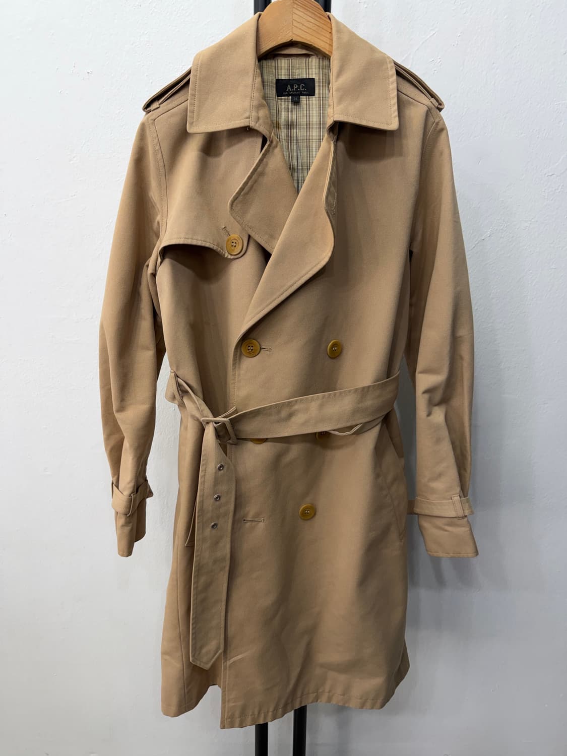 정품) A.P.C. 아페쎄 여성 베이지 트렌치코트 38 상품이미지1