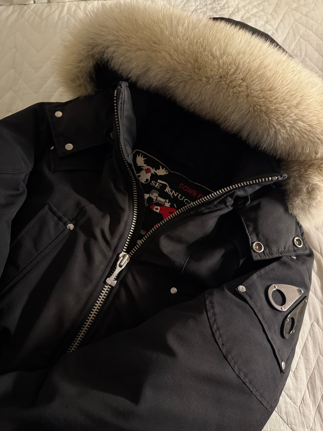 무스너클 발리스틱 봄버 패딩 화이트퍼 m 상품이미지1