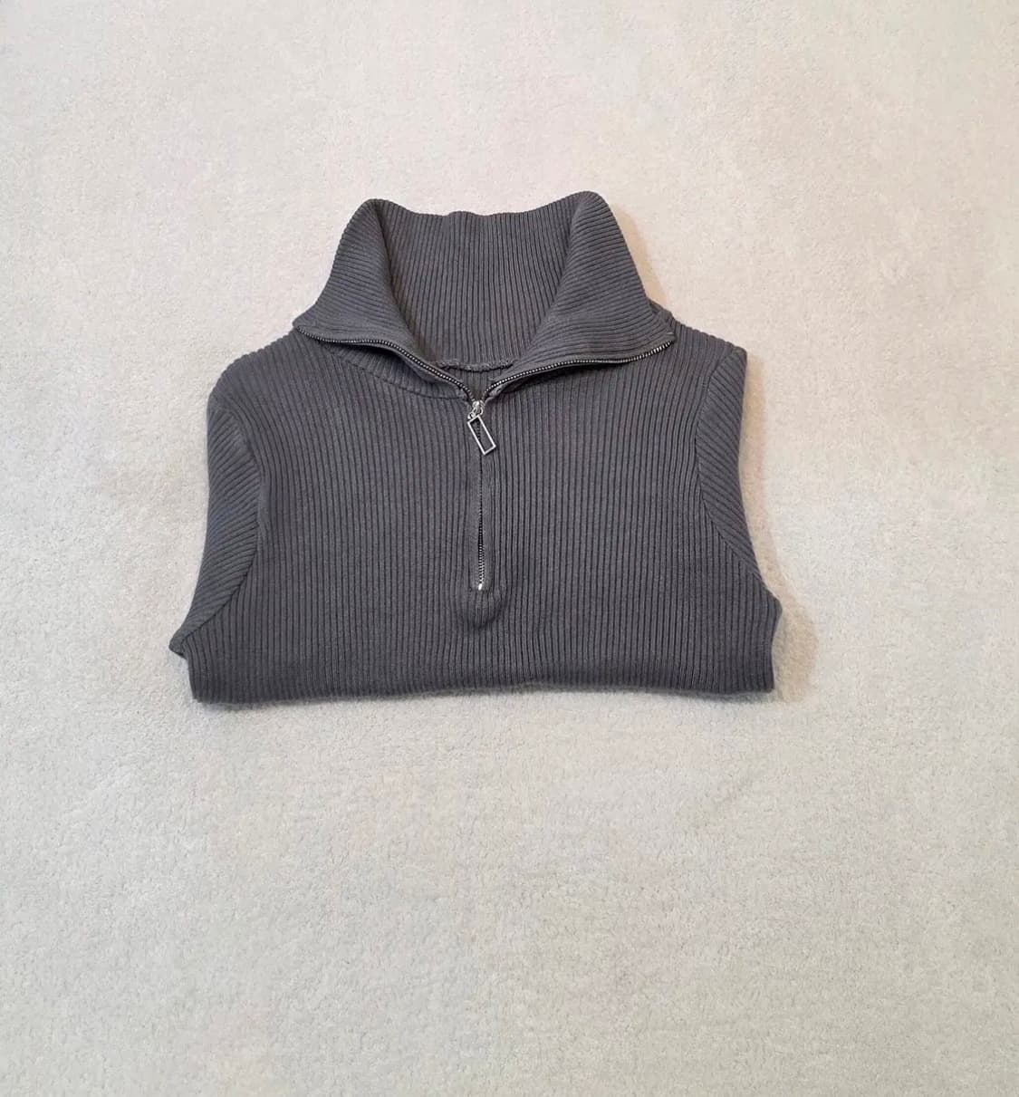 (여성) 골덴 스판 넥카라 숏 크롭 집업 상품이미지5