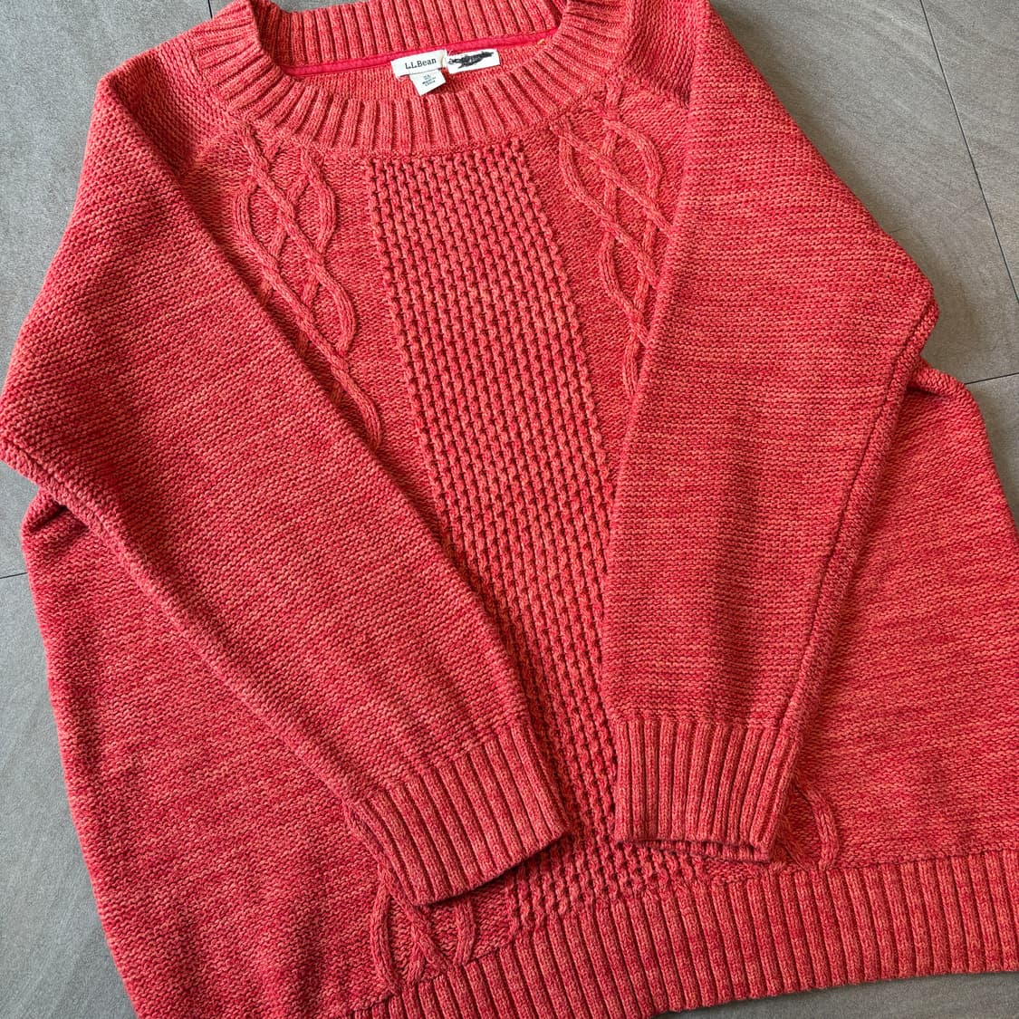 L.L.bean 정품 엘엘빈 핑크 해비 코튼 니트 상품이미지7