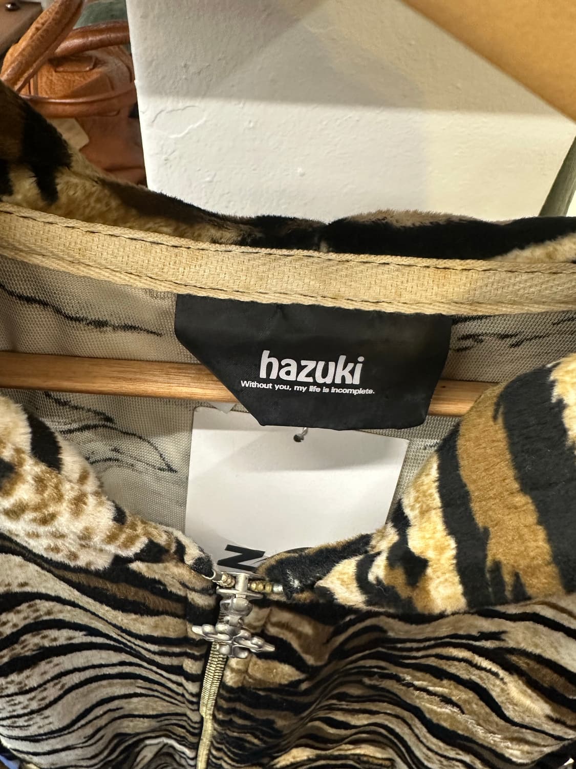 Hazuki y2k 레오파드 플리스 후드집업 상품이미지4