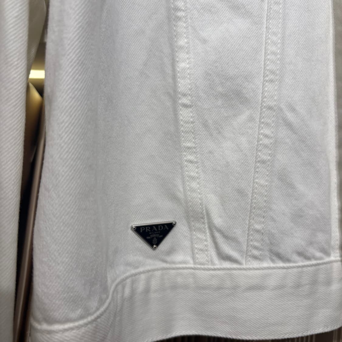 2XL / 프라다 불 데님 화이트 트러커자켓 상품이미지4