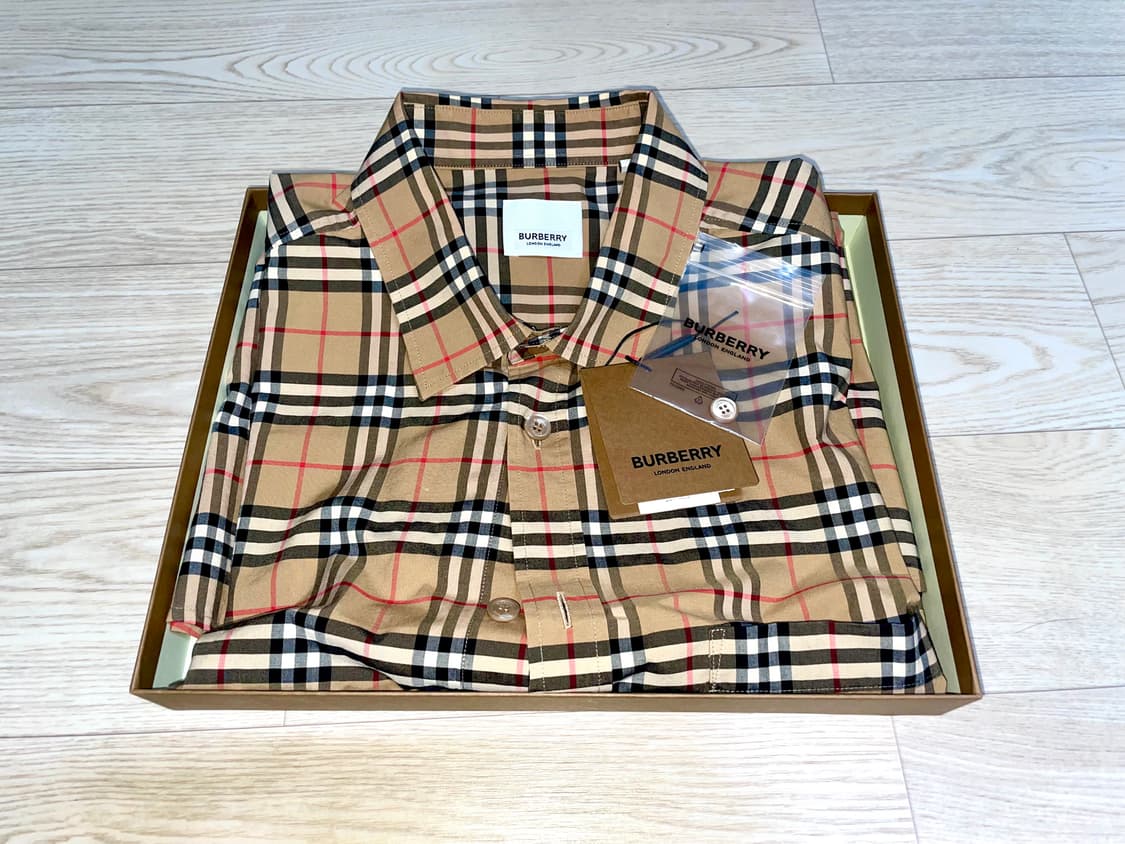 버버리 반팔 포플린셔츠(XL) 상품이미지1