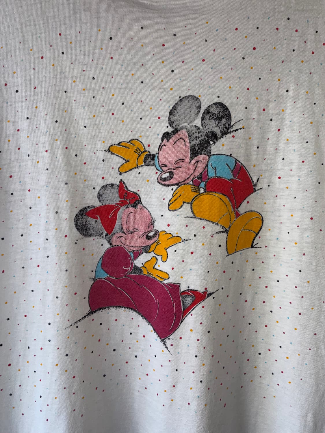 80s Vintage Mickey & Minnie Print Tee 상품이미지2