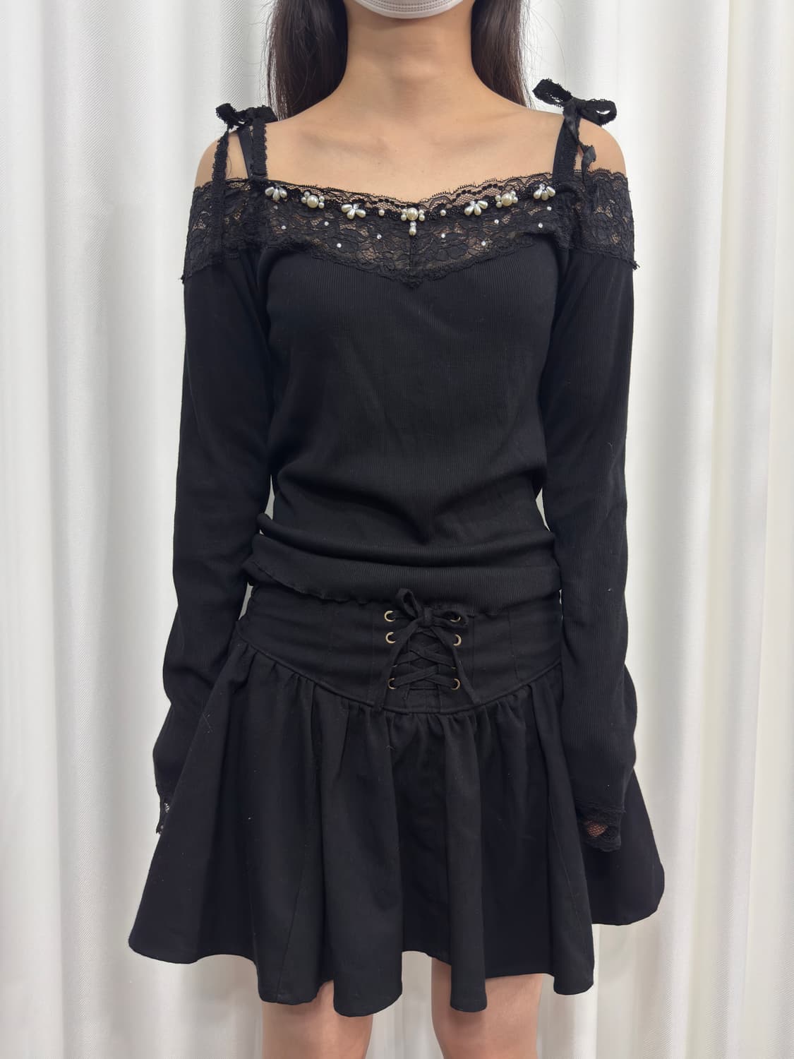 eyelet mini skirt 상품이미지1