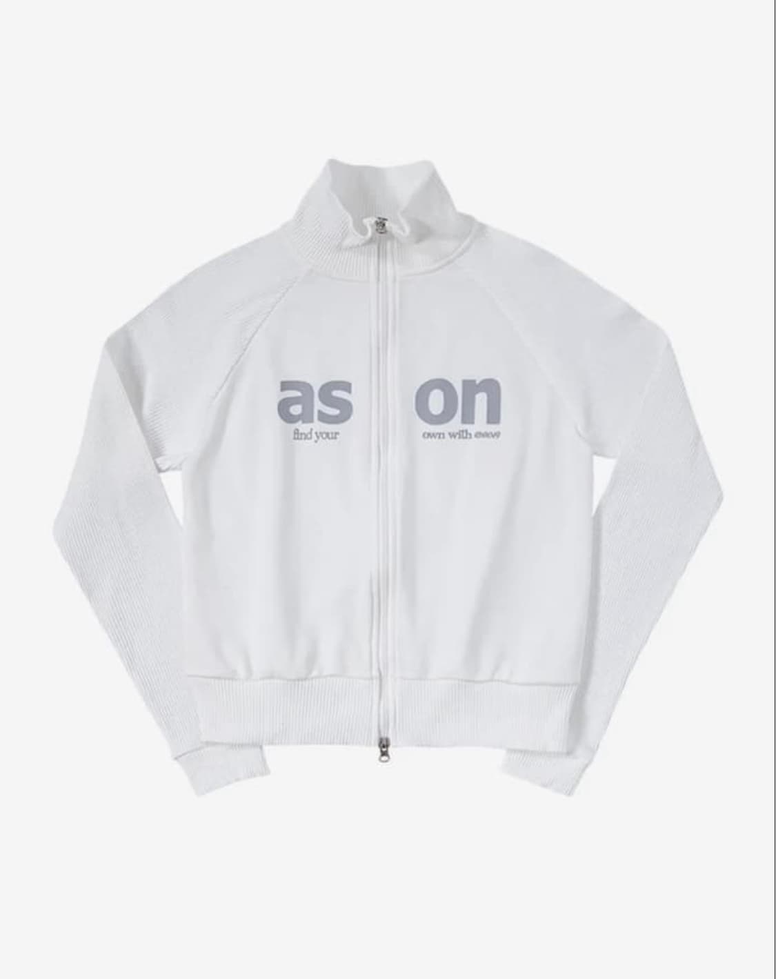 애즈온 SALT ZIP-UP / WHITE 상품이미지1