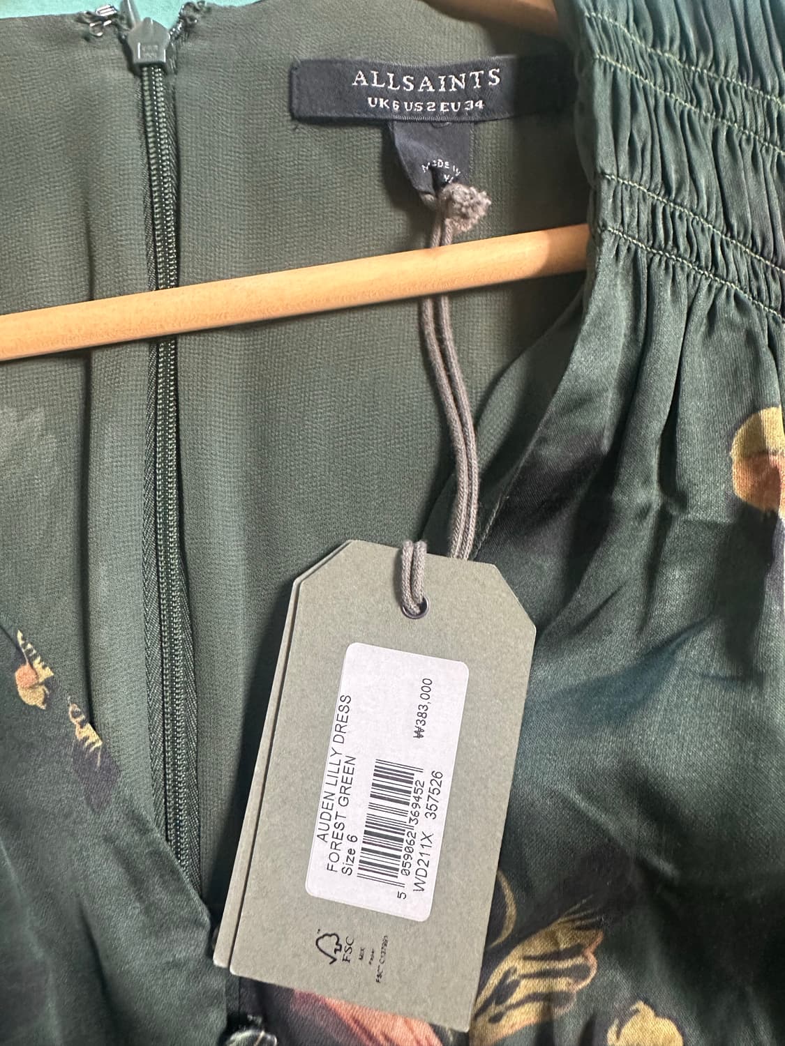 올세인츠 플라워원피스 새상품(택있음) 상품이미지3