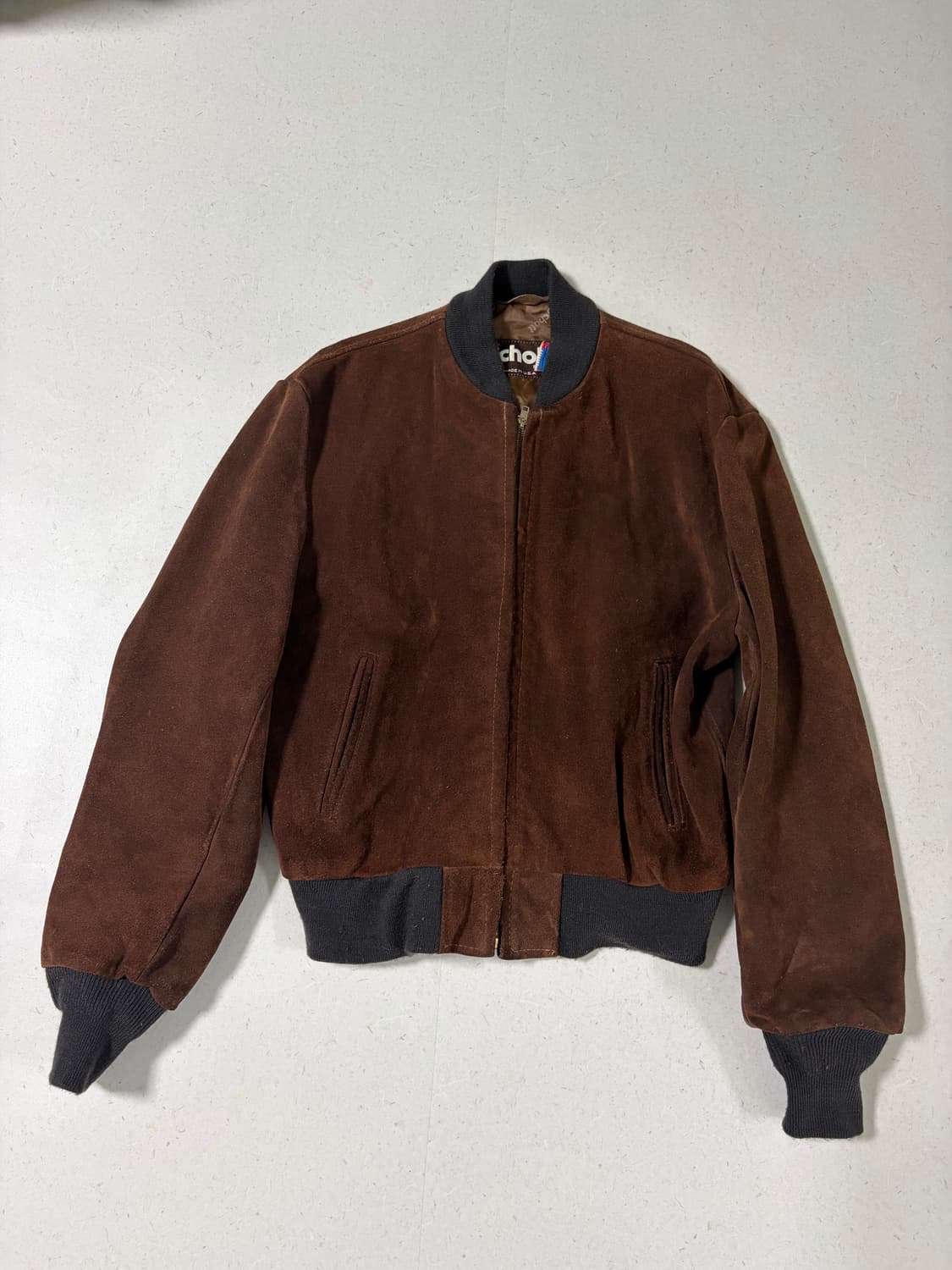 90s 쇼트 Schott 스웨이드 봄버 자켓  상품이미지1