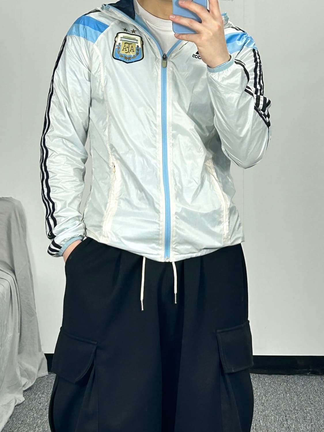 아디다스 아르헨티나 국대 바람막이 자켓 M  상품이미지2